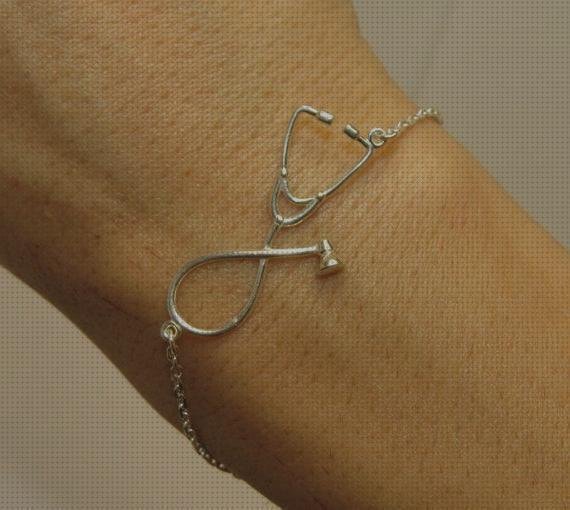 Las mejores marcas de pulseras pulsera estetoscopio plata